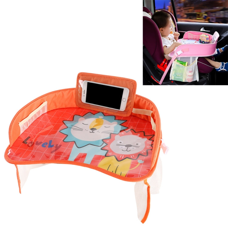 Children Waterproof Dining Table Toy Organizer Baby Safety Tray Tourist Painting Holder with Touch Screen Transparent Bag (Not Allowed to Peek)
