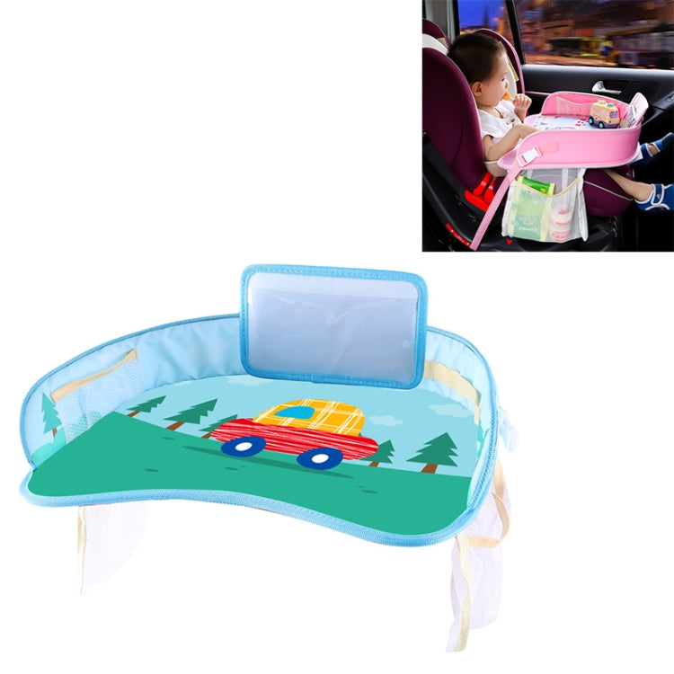 Children Waterproof Dining Table Toy Organizer Baby Safety Tray Tourist Painting Holder with Touch Screen Transparent Bag (Not Allowed to Peek)