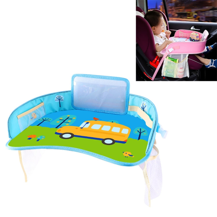 Children Waterproof Dining Table Toy Organizer Baby Safety Tray Tourist Painting Holder with Touch Screen Transparent Bag (Not Allowed to Peek)