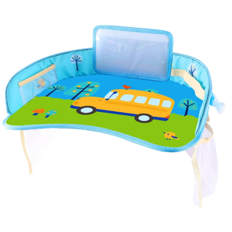 Children Waterproof Dining Table Toy Organizer Baby Safety Tray Tourist Painting Holder with Touch Screen Transparent Bag (Not Allowed to Peek)