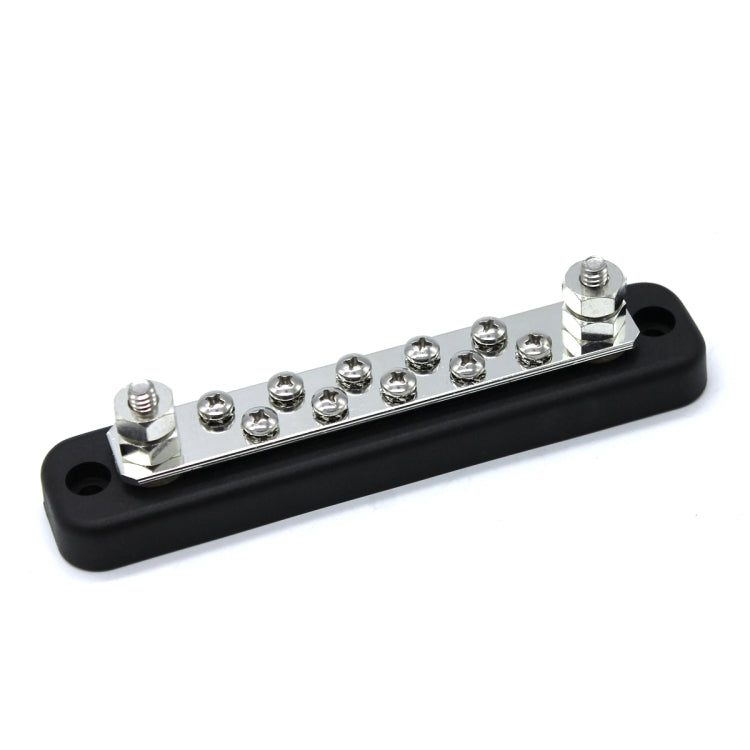 10 Way Power Distribution Bus Bar 10-bit Single Distribution Box for Car / RV / Boat, 10-bit