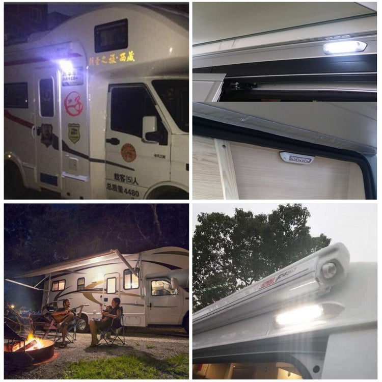 DC 12V 3W 6000K Marine Boat Caravan RV Waterproof LED Spotlights Stair Deck Dome Light Ceiling  Lamp, White Shell