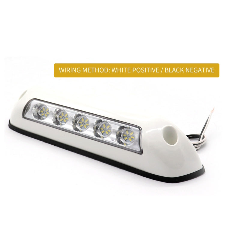 DC 12V 2.6W 6000K IP67 Marine RV Waterproof LED Stair Deck Dome Light Ceiling  Lamp, White Shell and Rubber Base, White Shell and Rubber Base
