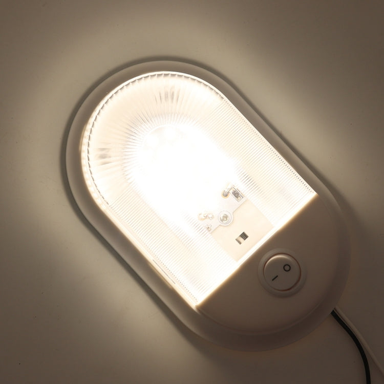 D4348 10-24V 3-3.5W 4000-4500K 280LM RV Yacht 24 PCS LED Lamps Dome Light Ceiling Lamp, with Independent Switch Control