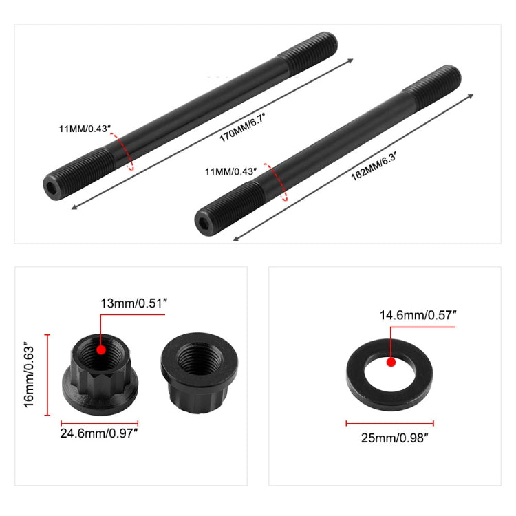 Car Cylinder Head Stud Kit for Dodge Cummins 24v Diesel 5.9L & 6.7L (1998-2018), LN075
