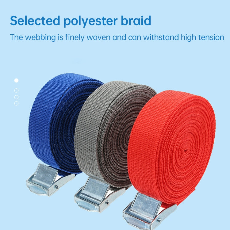 Car Tension Rope Luggage Strap Belt Auto Car Boat Fixed Strap with Alloy Buckle,Random Color Delivery, Size: 25mm x 6m, 6m