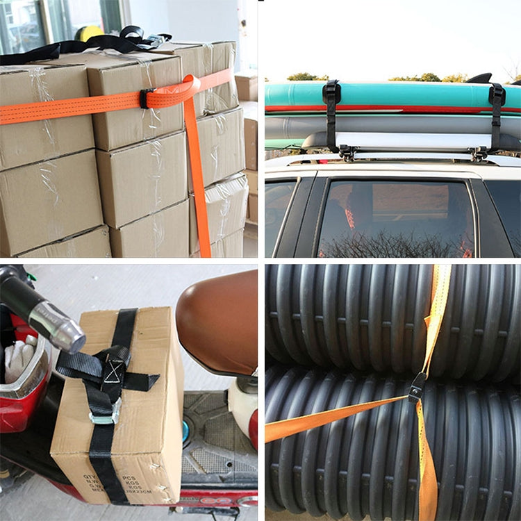 Car Tension Rope Luggage Strap Belt Auto Car Boat Fixed Strap with Alloy Buckle,Random Color Delivery, Size: 25mm x 6m, 6m
