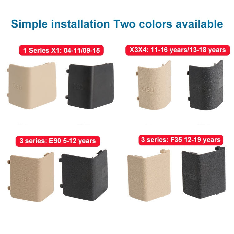 Car Diagnostic Plug Cover OBD Panel Decorative Cover 51437147538 for BMW F25 2011-2016, For BMW F25 2011-2016 (Black), For BMW F25 2011-2016 (Beige)
