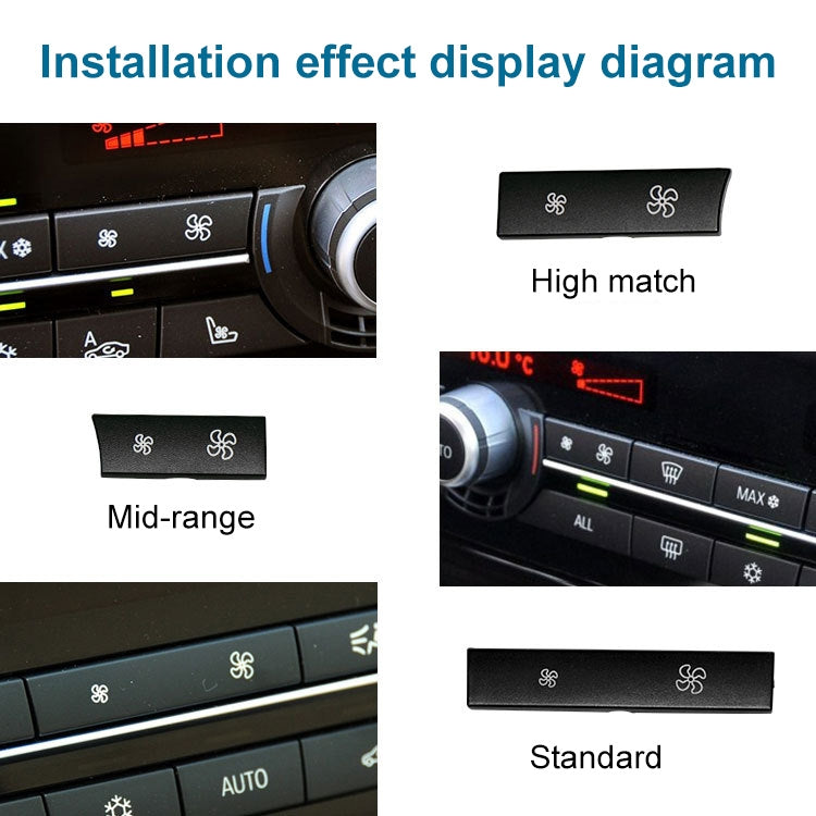 Car Wind Power Switch Air Conditioning Air Volume Button for BMW 5 Series 2011-2017 / 7 Series 2009-2015, Left High Configuration, Left High Configuration