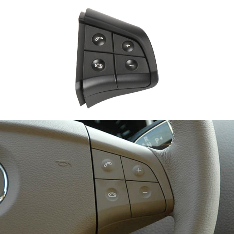 Car Right Side 4-button Steering Wheel Switch Buttons Panel 1648200110 for Mercedes-Benz W164, Left Driving, Right Side 4-button (Coffee), Right Side 4-button (Grey), Right Side 4-button (Black)