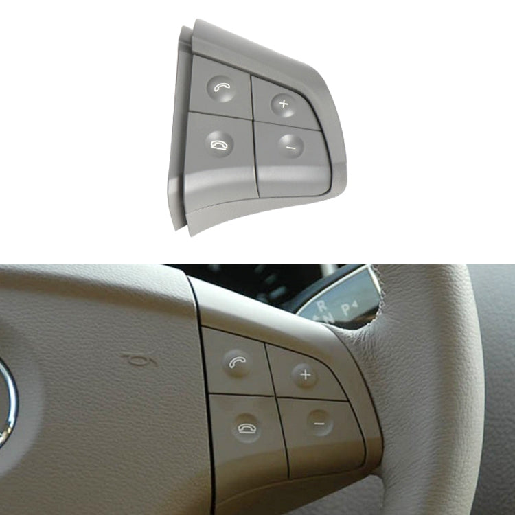 Car Right Side 4-button Steering Wheel Switch Buttons Panel 1648200110 for Mercedes-Benz W164, Left Driving, Right Side 4-button (Coffee), Right Side 4-button (Grey), Right Side 4-button (Black)