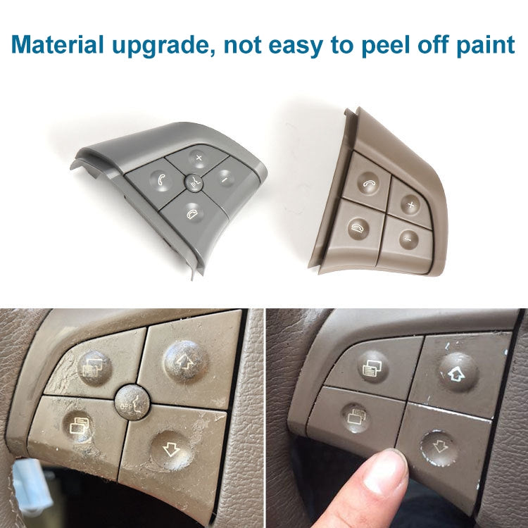 Car Right Side 4-button Steering Wheel Switch Buttons Panel 1648200110 for Mercedes-Benz W164, Left Driving, Right Side 4-button (Coffee), Right Side 4-button (Grey), Right Side 4-button (Black)