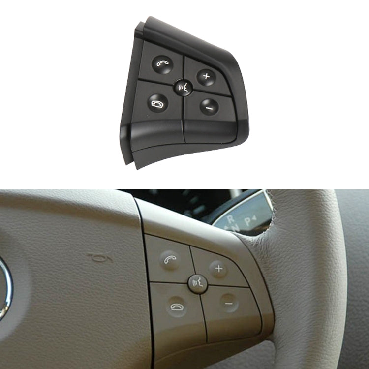Car Right Side 5-button Steering Wheel Switch Buttons Panel 1648200110 for Mercedes-Benz W164, Left Driving, Right Side 5-button (Grey), Right Side 5-button (Black), Right Side 5-button (Coffee)