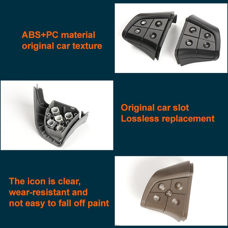 Car Right Side 5-button Steering Wheel Switch Buttons Panel 1648200110 for Mercedes-Benz W164, Left Driving, Right Side 5-button (Grey), Right Side 5-button (Black), Right Side 5-button (Coffee)
