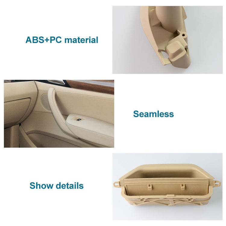 Car Rear Left Inside Doors Handle Pull Trim Cover 5141 7394 519-1 for BMW X3 X4, Left Driving, Rear Left Inside (Black), Rear Left Inside (Beige)