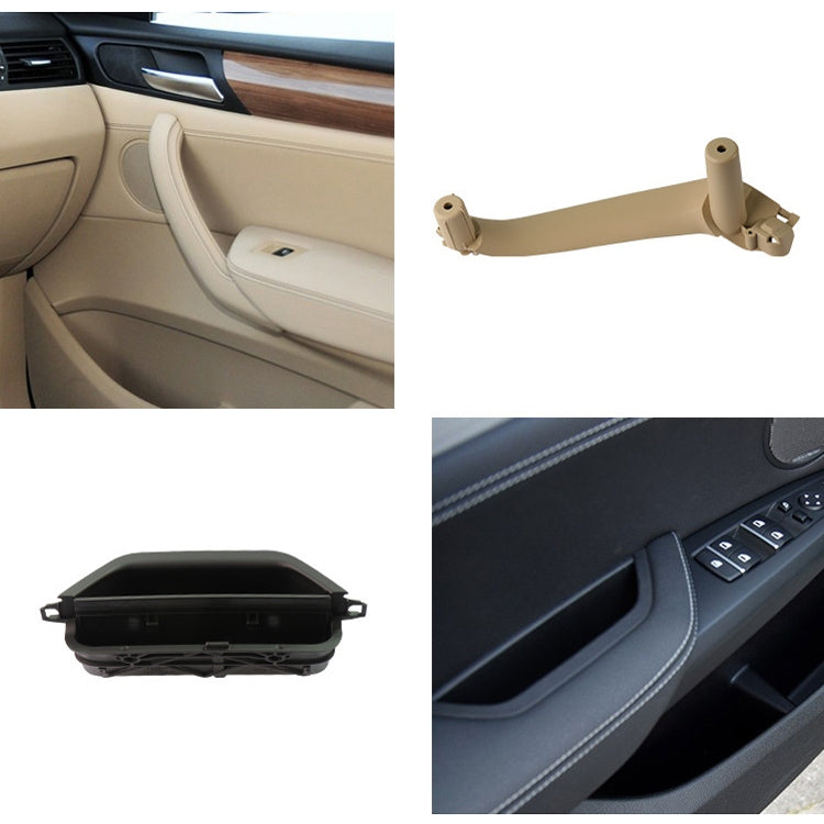 Car Rear Left Inside Doors Handle Pull Trim Cover 5141 7394 519-1 for BMW X3 X4, Left Driving, Rear Left Inside (Black), Rear Left Inside (Beige)