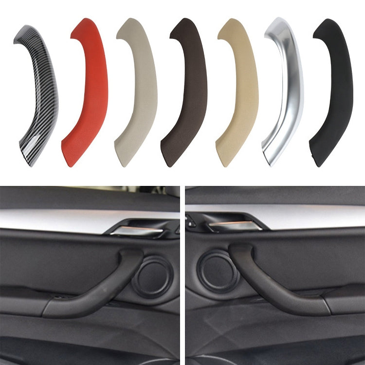Car Left Side Inside Doors Handle Pull Trim Cover 51417417513 for BMW X1 2016-, Left Driving, Left Side (Beige White), Left Side (Beige), Left Side (Red), Left Side (Black), Left Side (Coffee)