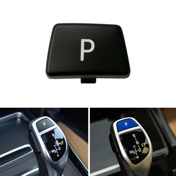 Car Gear Lever Auto Parking Button Letter P Cap for BMW 5 Series 2002-2010, Left Driving, For BMW 5 Series 2002-2010 (Black), For BMW 5 Series 2002-2010 (Blue), For BMW 5 Series 2002-2010 (Red)