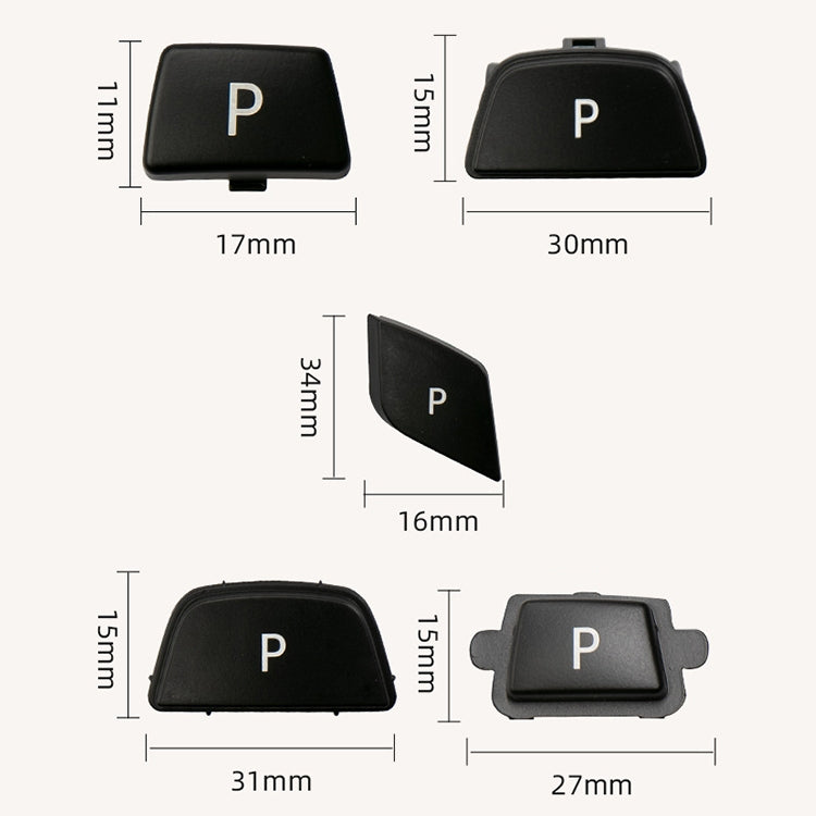 Car Gear Lever Auto Parking Button Letter P Cap for BMW 3 Series F30 2012-2019, Left Driving, For BMW 3 Series 2012-2019
