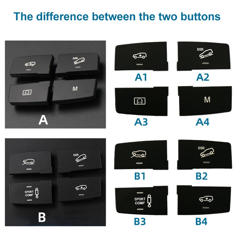 Car Model B3 Downhill Auxiliary Switch Shift Button for Mercedes-Benz GL GLE Class W166, Left Driving, B3