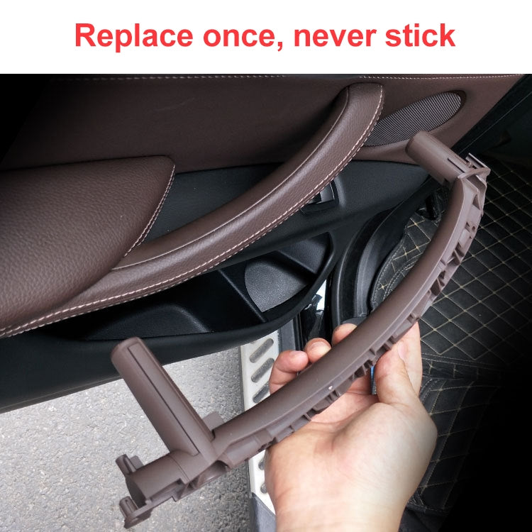 Car Left Side Inside Doors Handle Pull Trim Cover for BMW X5 / X6, Left Driving, Left Side (Black), Left Side (Dark Coffee), Left Side (Orange), Left Side (Grey White), Left Side (Beige)