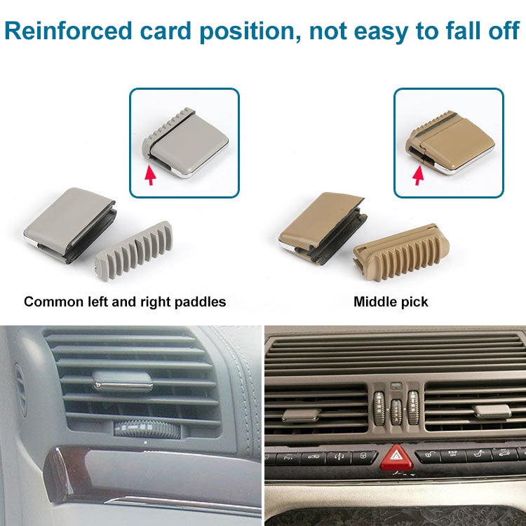 Car Middle Air Conditioning Exhaust Switch Paddle for Mercedes-Benz S Class W220 1998-2005, Left Driving, Middle (Khaki), Middle (Beige), Middle (Black), Middle (Grey)
