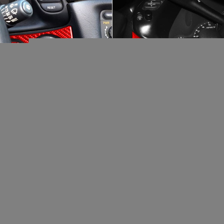 3 in 1 Carbon Fiber Car Headlight Key Panel Sticker for Chevrolet Corvette C5 1998-2004, Left Drive, 3 in 1 Headlight Key Panel Sticker