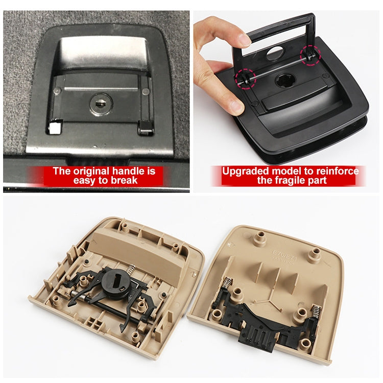 Car Rear Trunk Mat Carpet Handle without Hole 51479120283 for BMW X5 / X6 2006-2013, Left Driving, without Hole For BMW X5 (Black), without Hole For BMW X5 (Beige)