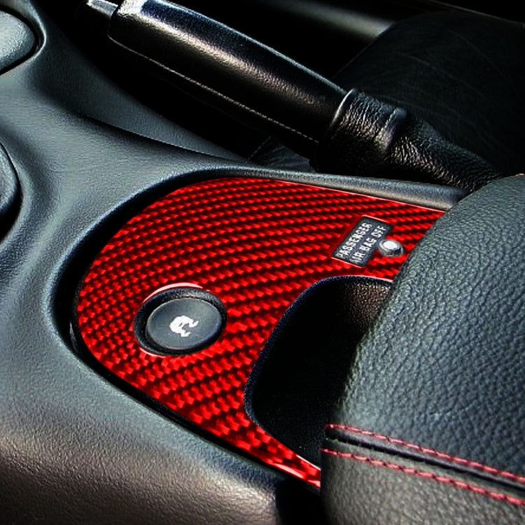 Carbon Fiber Car Lower Console Sticker for Chevrolet Corvette C5 2000-2004, Left Drive, Lower Console Sticker B