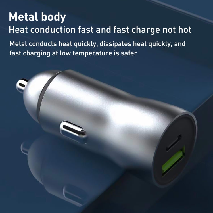 20W PD+22.5W USB Ports Car Charger, Compatible with Android and IOS, 20W PD+22.5W