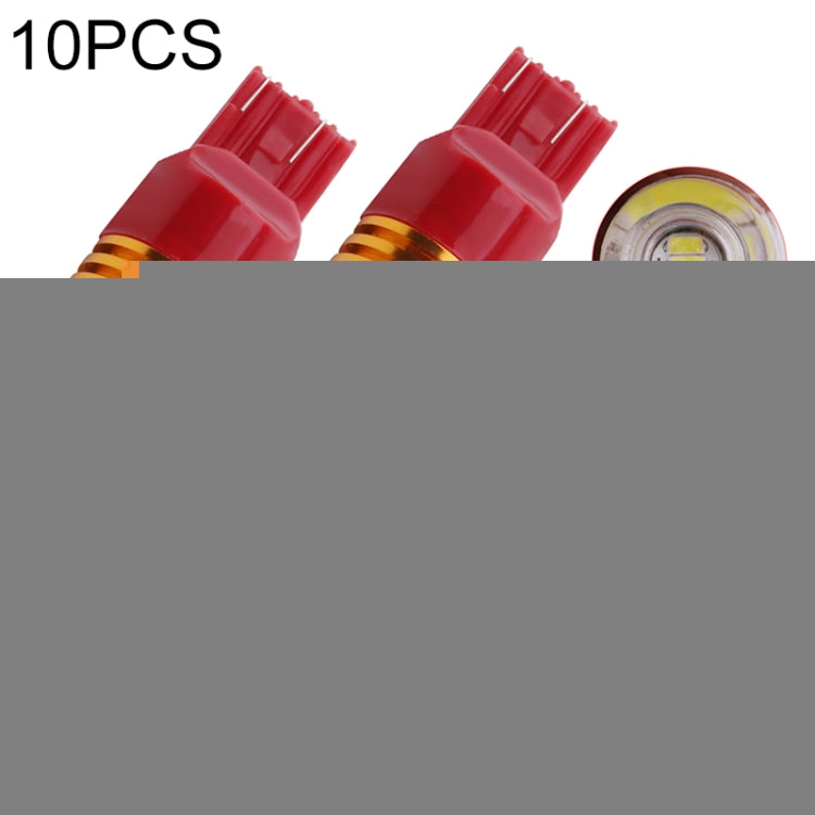 10pcs T20 3157 DC12V / 0.24W / 0.02A / 60LM Car LED Brake Light, Shell Random Color Delivery, T20