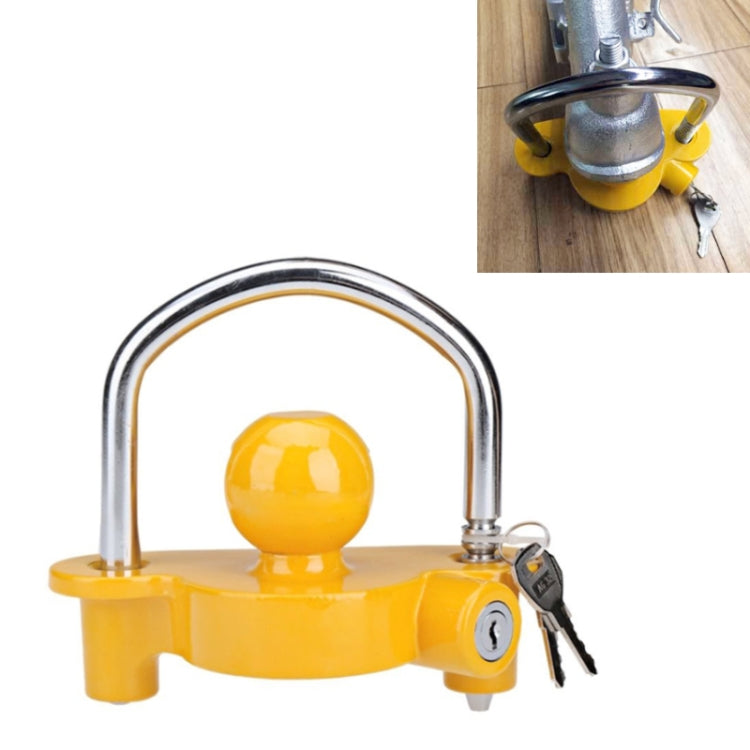 Universal Trailer Ball Hitch Coupler Lock Adjustable Trailer U Shape Coupling Lock, Random Color Delivery, U Shape Coupling Lock