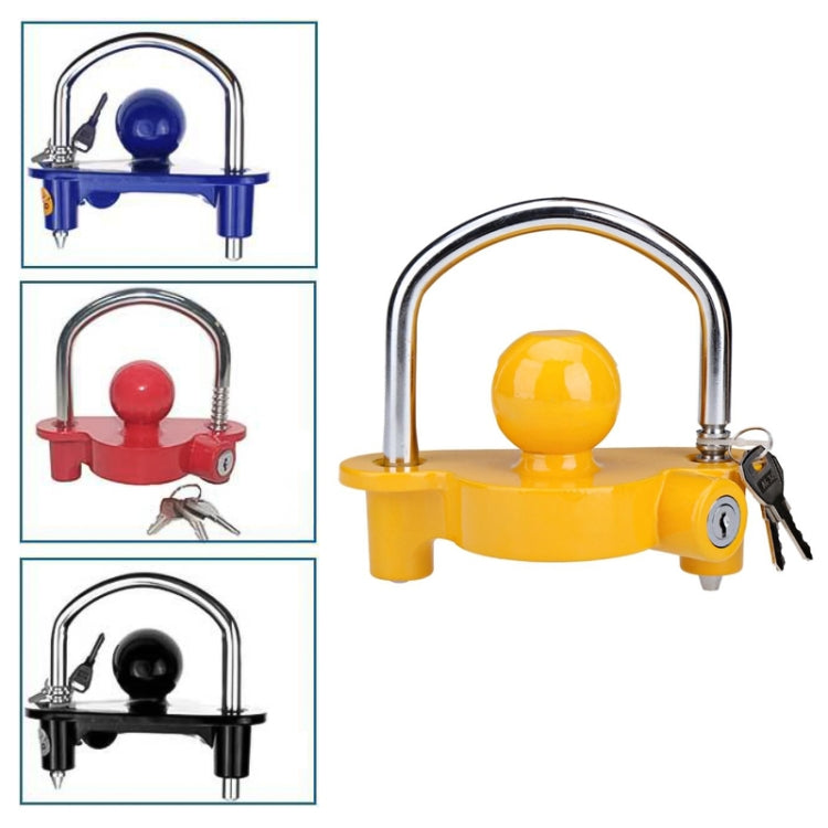 Universal Trailer Ball Hitch Coupler Lock Adjustable Trailer U Shape Coupling Lock, Random Color Delivery, U Shape Coupling Lock