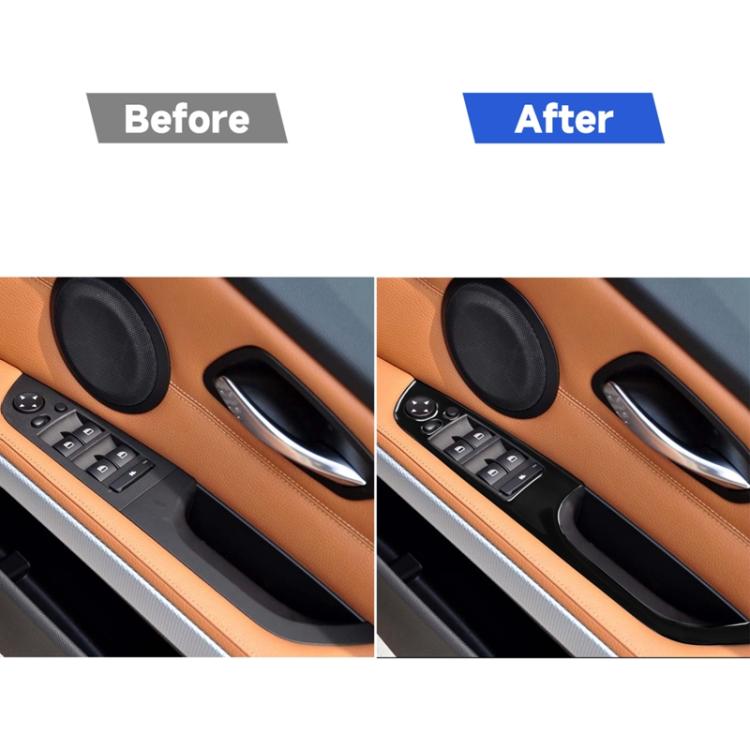 For BMW 3 Series E90/320i/325i 2005-2012 Car Right Drive Window Lifting Panel with Folding Key Decorative Sticker, Diameter: 35.8cm, Car Right Drive Window Lifting Panel, Diameter: 35.8cm