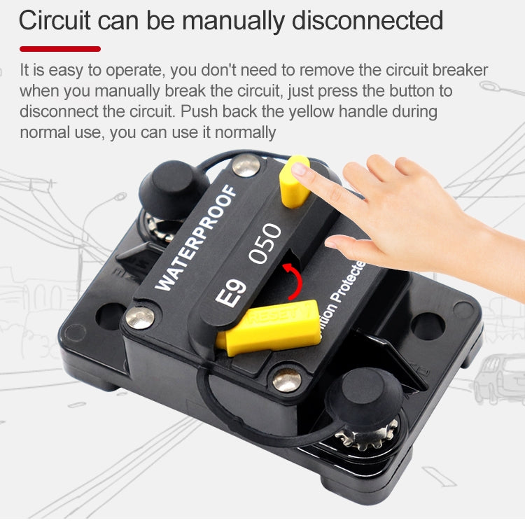 Off-road Vehicle / Automatic 40A Manual Circuit Breaker Overcurrent Protector, 40A