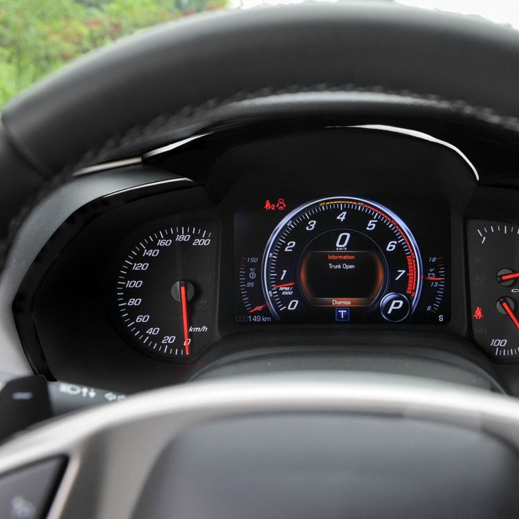 For Chevrolet Corvette C7 2014-2019 4 in 1 Car Dashboard Frame Decorative Sticker, Left Drive, 4 in 1 Dashboard Frame