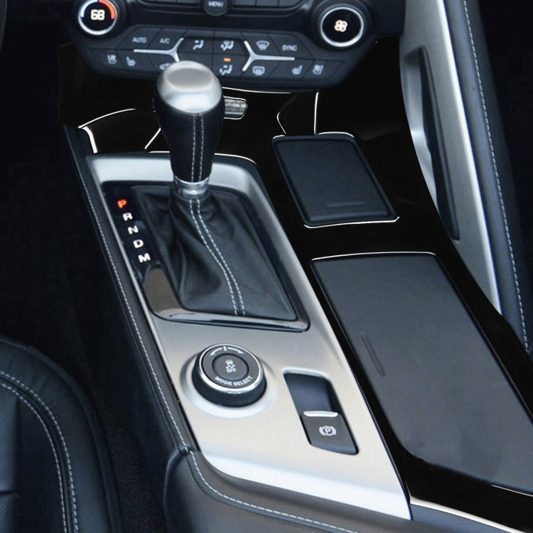 For Chevrolet Corvette C7 2014-2019 5 in 1 Car Water Cup Frame Panel Decorative Sticker, Left Drive, Water Cup Frame Panel
