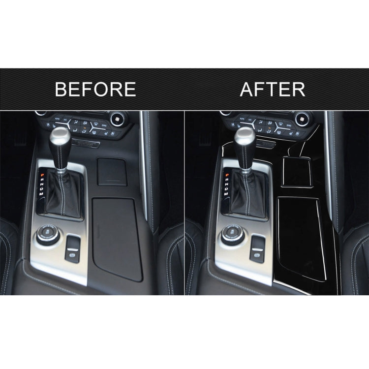 For Chevrolet Corvette C7 2014-2019 5 in 1 Car Water Cup Panel Decorative Sticker, Left Drive, Water Cup Panel