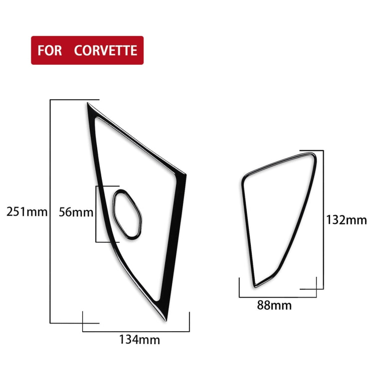 For Chevrolet Corvette C7 2014-2019 Car Door Speaker Decorative Sticker, Left Drive, Door Speaker