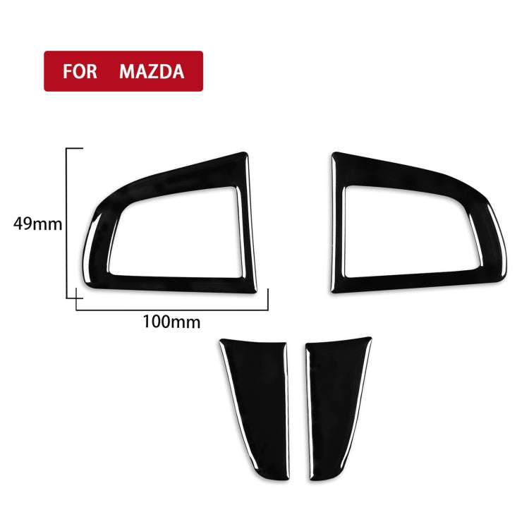 For Mazda 3 Axela 2010-2013 4 in 1 Car Steering Wheel Decorative Sticker, Left and Right Drive Universal, Steering Wheel