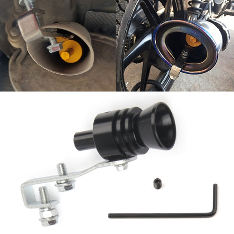 Universal Aluminum Turbo Sound Exhaust Muffler Pipe Whistle Car / Motorcycle Simulator Whistler, Size: L, Outside Diameter: 30mm, Size: L (Black), Size: L (Gold), Size: L (Blue), Size: L (Red), Size: L (Silver)