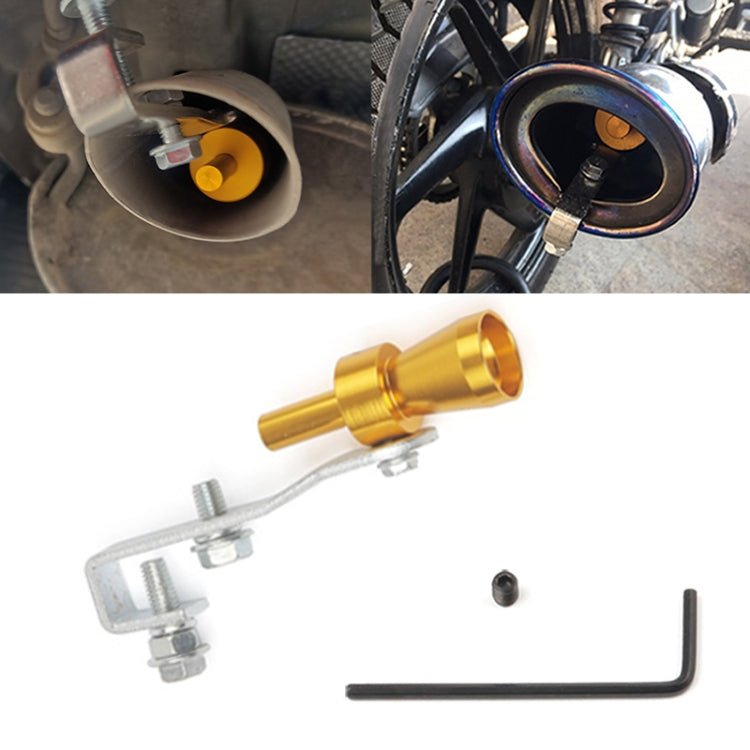 Universal Aluminum Turbo Sound Exhaust Muffler Pipe Whistle Car / Motorcycle Simulator Whistler, Size: S, Outside Diameter: 20mm, Size: S (Black), Size: S (Gold), Size: S (Blue), Size: S (Red), Size: S (Silver)