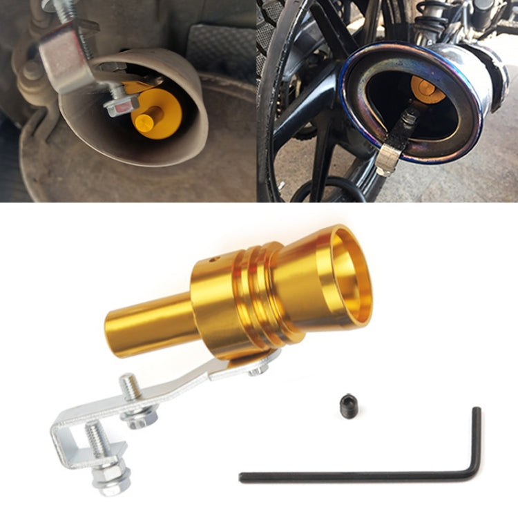 Universal Aluminum Turbo Sound Exhaust Muffler Pipe Whistle Car / Motorcycle Simulator Whistler, Size: XL, Outside Diameter: 35mm, Size: XL (Silver), Size: XL (Black), Size: XL (Gold), Size: XL (Blue), Size: XL (Red)