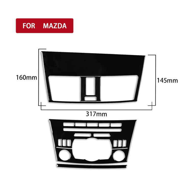 For Mazda 3 Axela 2010-2013 4 in 1 Car Central Control Radio Set B Decorative Sticker, Left Drive, Central Control Radio Set B, Left Drive