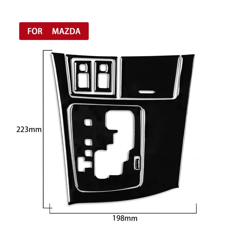 For Mazda 3 Axela 2010-2013 7 in 1 Car Gear Panel Set B Decorative Sticker, Left Drive, Gear Panel Set B, Left Drive