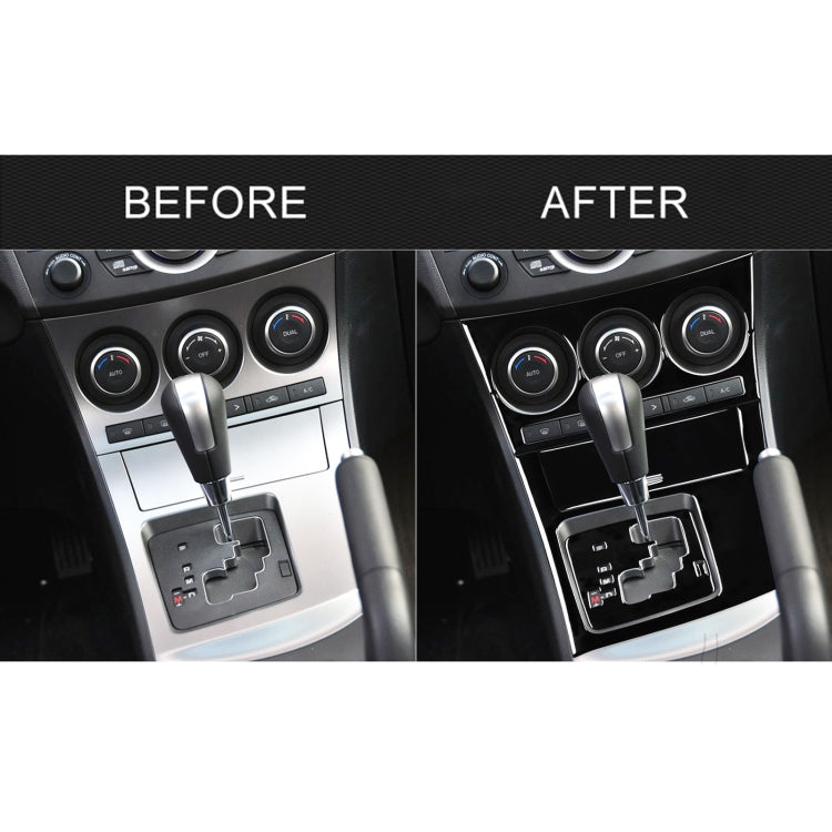 For Mazda 3 Axela 2010-2013 6 in 1 Car AC Gear Panel Set A Decorative Sticker, Left Drive, AC Gear Panel Set A, Left Drive
