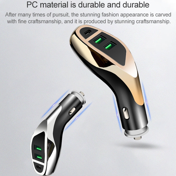 WLX-K1 QC3.0 Dual USB + Type-C Triple Car Charger