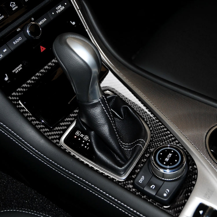 Car Left Drive Carbon Fiber Gear Shift Decorative Sticker for Infiniti Q50 / Q60 2014-2020