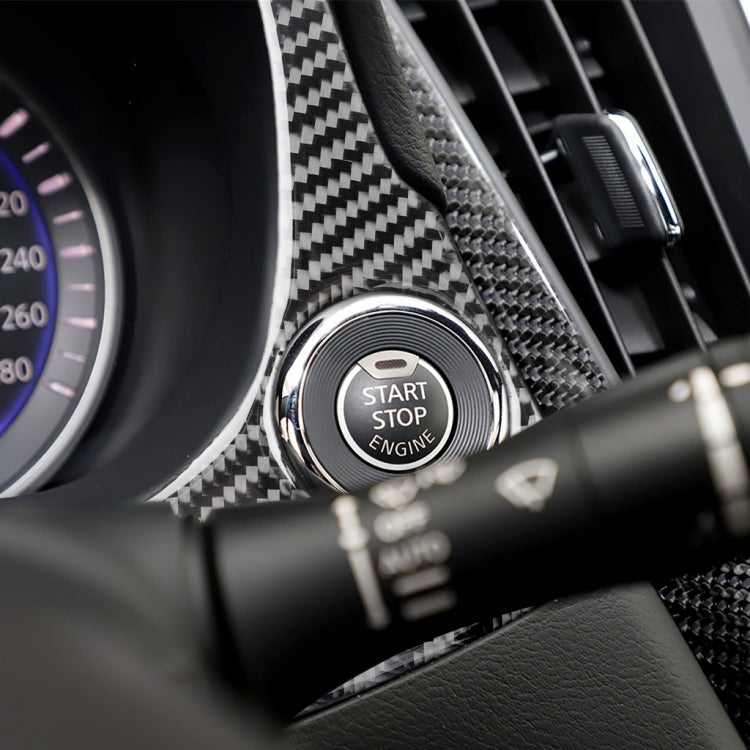Car Carbon Fiber Dashboard Decorative Sticker for Infiniti Q50 / Q60 2014-2020, Left Drive, Dashboard