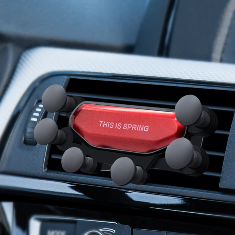 Car Air Outlet Six-claw Gravity Mobile Phone Holder Bracket, Six-claw Phone Holder(Silver), Six-claw Phone Holder(Black), Six-claw Phone Holder(Red)